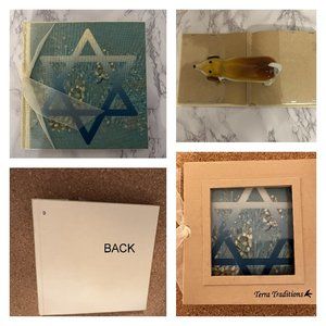 Terra Traditions Photo Album  Judaica Star of David Blue Cloth Cover Unused